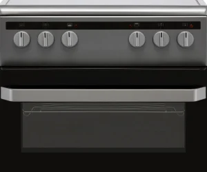 Amica AFC5100SI 50cm Electric Cooker with Ceramic Hob - Silver - A/A Rated