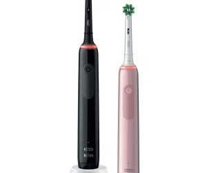 Oral B Pro 3 3900 Electric Toothbrush 2 Pack - Black / Pink